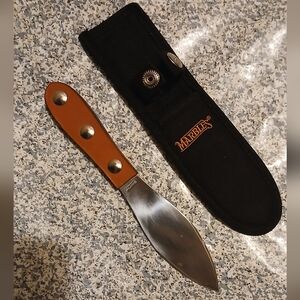 MARBLE'S THROWING KNIFE MR287 8 1/2" OVERALL LEATHER OVERLAY HANDLE (NWOT)
